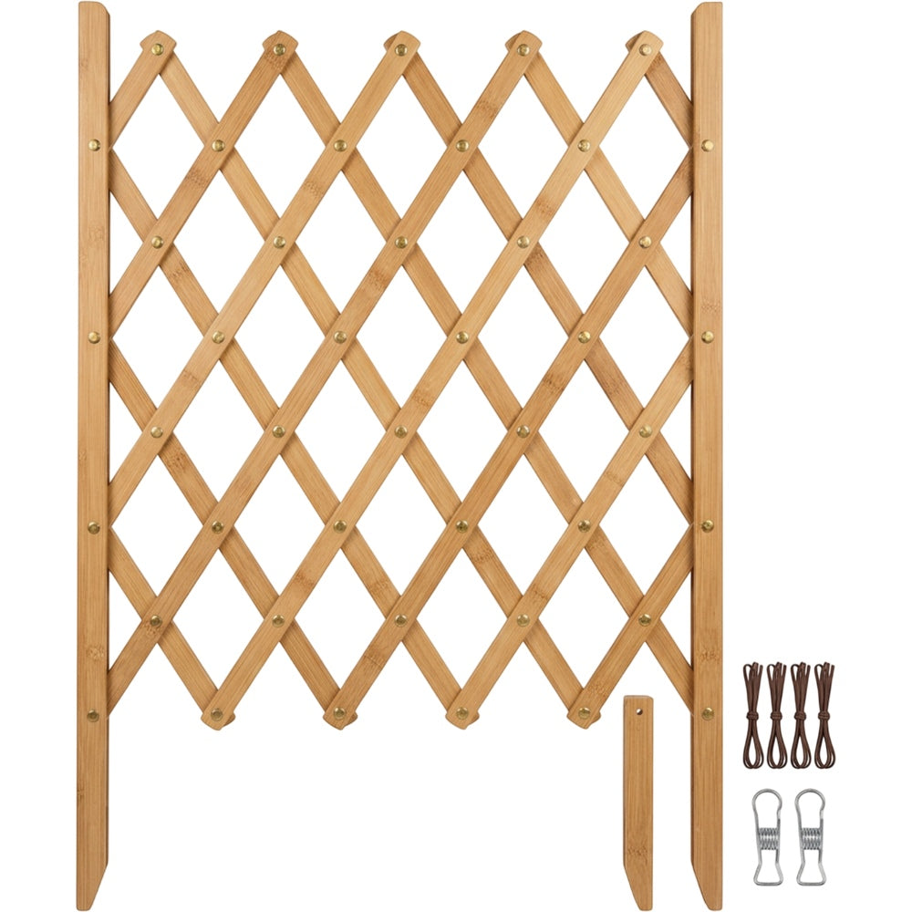 Ylvhg Expandable Bamboo Scissor Plant Trellis Natural 32 Inch - Product view